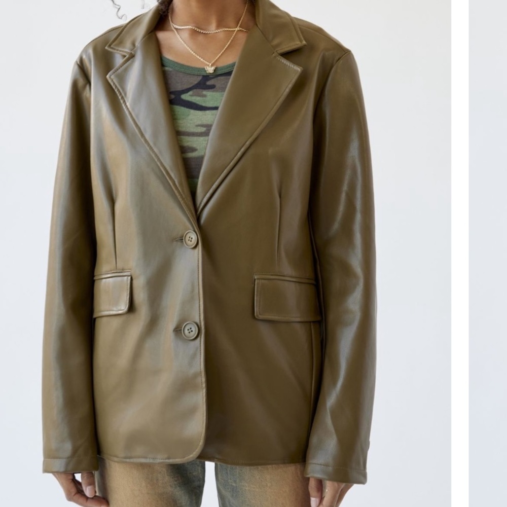 COPY - UO Jules Faux Leather Blazer